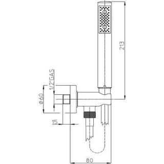 Душевая лейка Bossini C12 - Zen C12002.073 чёрный матовый